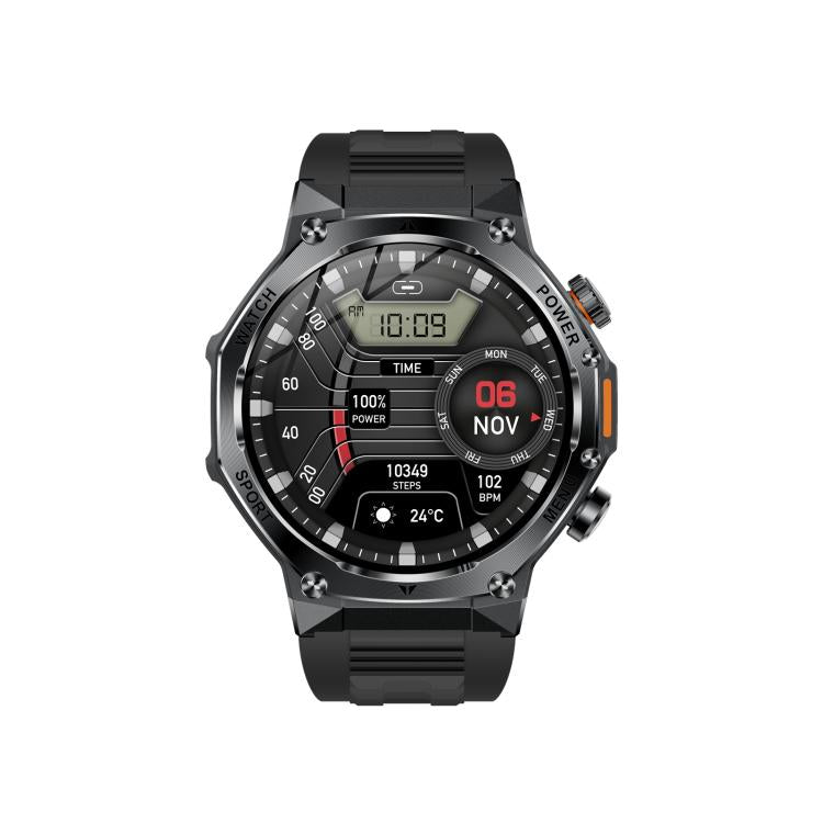 AK82 BT Call Smart Watch, Support Blood Oxygen / Blood Pressure / Heart Rate / Sports Health Monitoring Fitness Tracker(Space Gray Black Silicone) - free shipping - PMC TechLife - Order now!