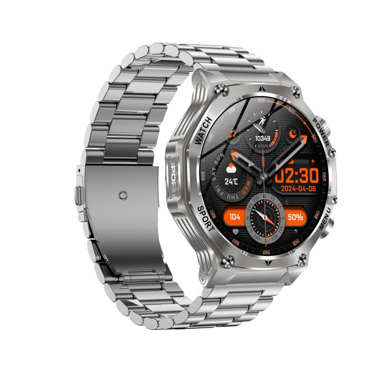 AK82 BT Call Smart Watch, Support Blood Oxygen / Blood Pressure / Heart Rate / Sports Health Monitoring Fitness Tracker(Silver Steel) - free shipping - PMC TechLife - Order now!