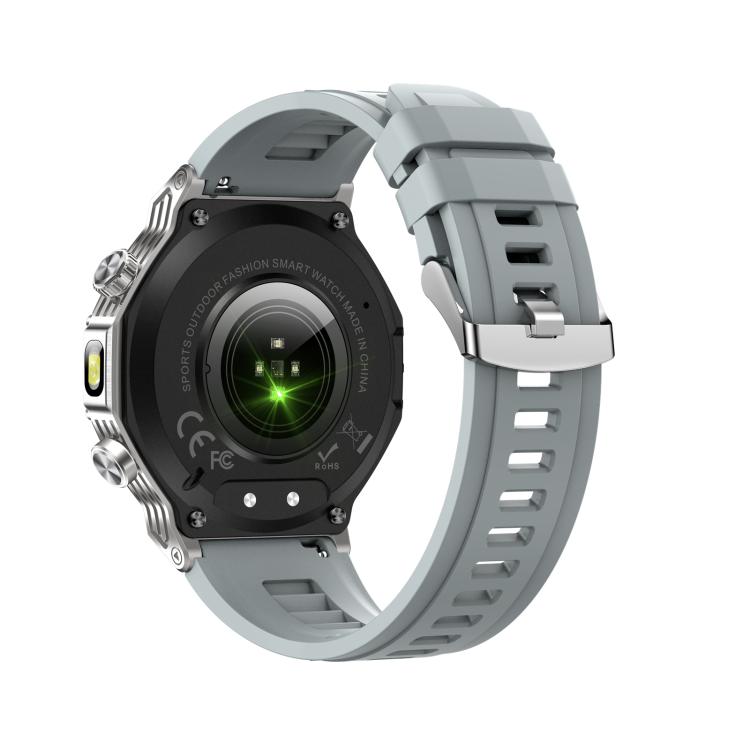 AK82 BT Call Smart Watch, Support Blood Oxygen / Blood Pressure / Heart Rate / Sports Health Monitoring Fitness Tracker(Silver Grey Silicone) - free shipping - PMC TechLife - Order now!