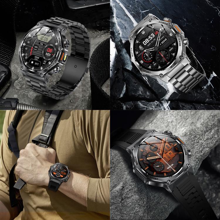 AK82 BT Call Smart Watch, Support Blood Oxygen / Blood Pressure / Heart Rate / Sports Health Monitoring Fitness Tracker(Space Gray  Steel) - free shipping - PMC TechLife - Order now!