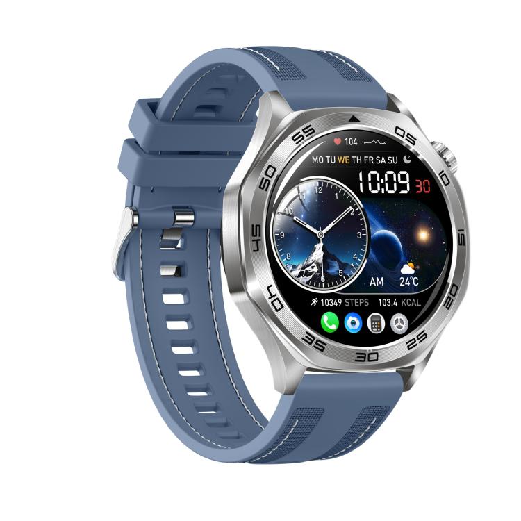 AK83 BT Call Smart Watch, Support Blood Pressure / Heart Rate / Sports Health Monitoring Fitness Tracker(Steel Blue Braid Silicone) - free shipping - PMC TechLife - Order now!