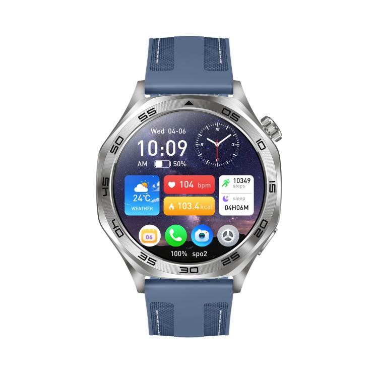 AK83 BT Call Smart Watch, Support Blood Pressure / Heart Rate / Sports Health Monitoring Fitness Tracker(Steel Blue Braid Silicone) - free shipping - PMC TechLife - Order now!
