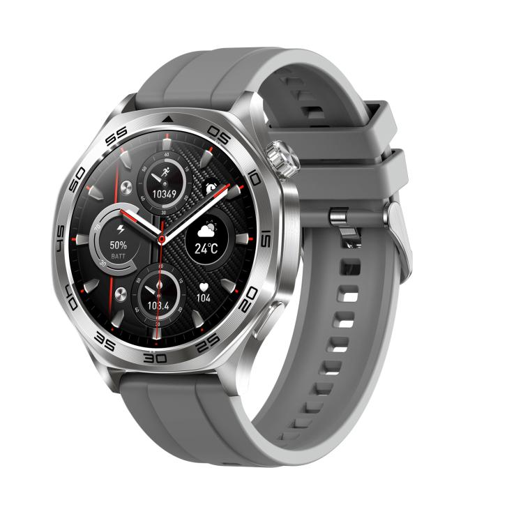 AK83 BT Call Smart Watch, Support Blood Pressure / Heart Rate / Sports Health Monitoring Fitness Tracker(Steel Grey Silicone) - free shipping - PMC TechLife - Order now!