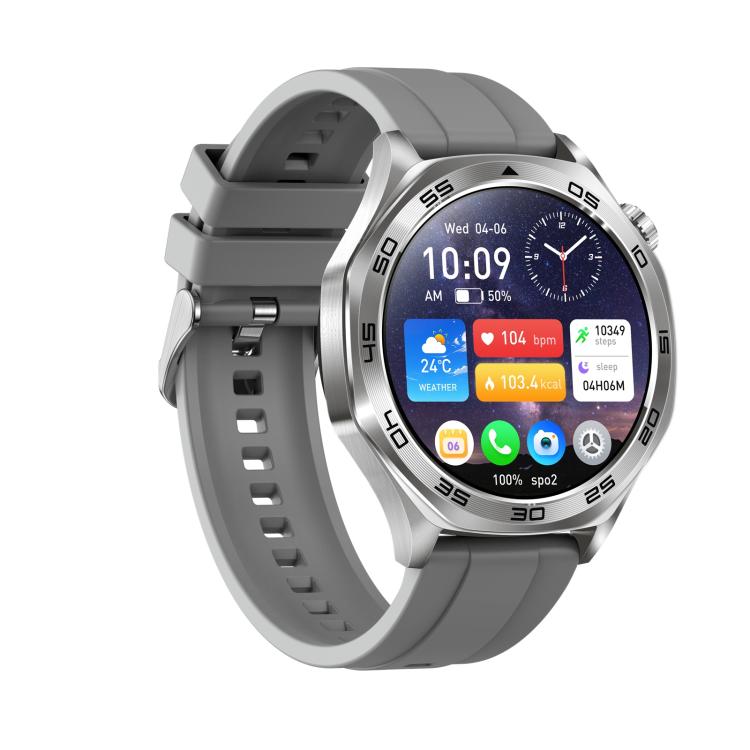 AK83 BT Call Smart Watch, Support Blood Pressure / Heart Rate / Sports Health Monitoring Fitness Tracker(Steel Grey Silicone) - free shipping - PMC TechLife - Order now!
