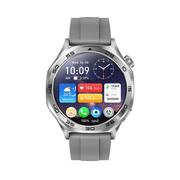 AK83 BT Call Smart Watch, Support Blood Pressure / Heart Rate / Sports Health Monitoring Fitness Tracker(Steel Grey Silicone) - free shipping - PMC TechLife - Order now!