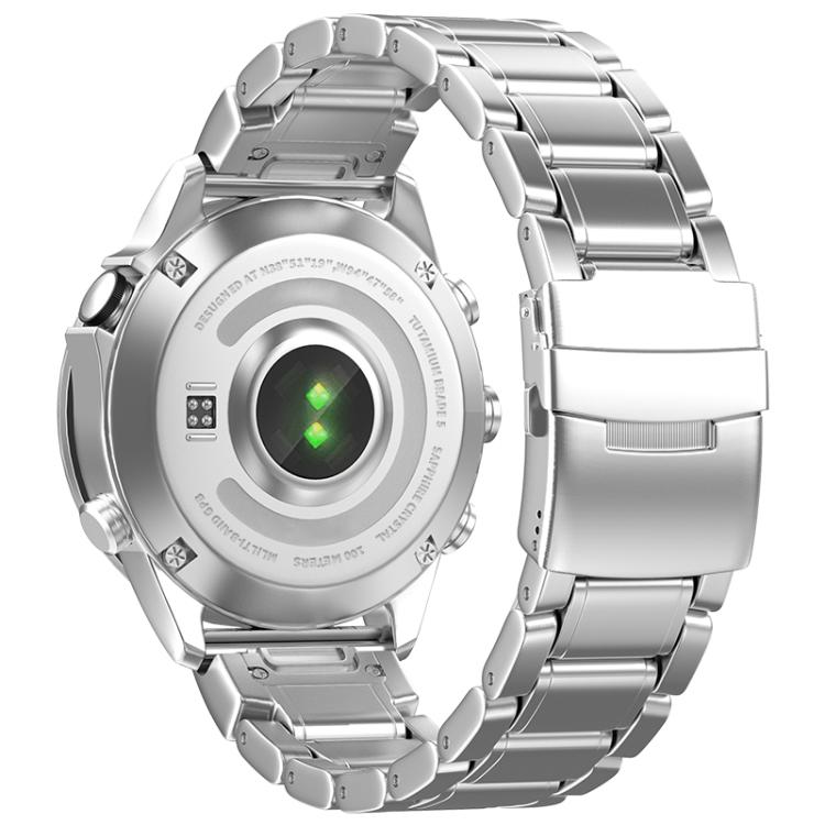For Gamin 22mm Safety Buckle Pure Titanium Metal Watch Band(Silver) - free shipping - PMC TechLife - Order now!