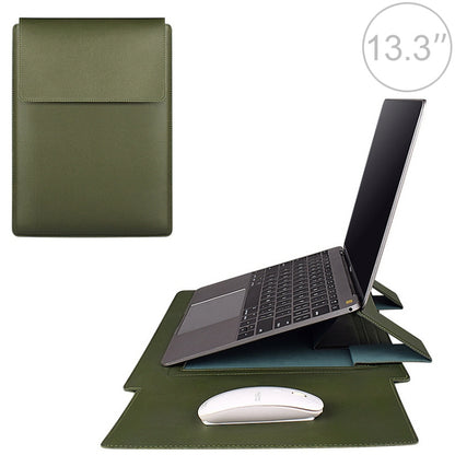 PU05 Sleeve Leather Case Carrying Bag for 13.3 inch Laptop(Green) - 13.3 inch by PMC Jewellery | Online Shopping South Africa | PMC Jewellery | Buy Now Pay Later Mobicred