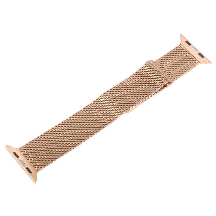 For Apple Watch 46mm / 49mm / 45mm / 44mm Double-section Magnetic Milanese Steel Watch Band(Rose Gold) - free shipping - PMC TechLife - Order now!