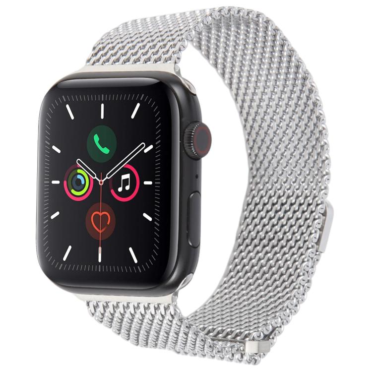 For Apple Watch 46mm / 49mm / 45mm / 44mm Double-section Magnetic Milanese Steel Watch Band(Silver) - free shipping - PMC TechLife - Order now!