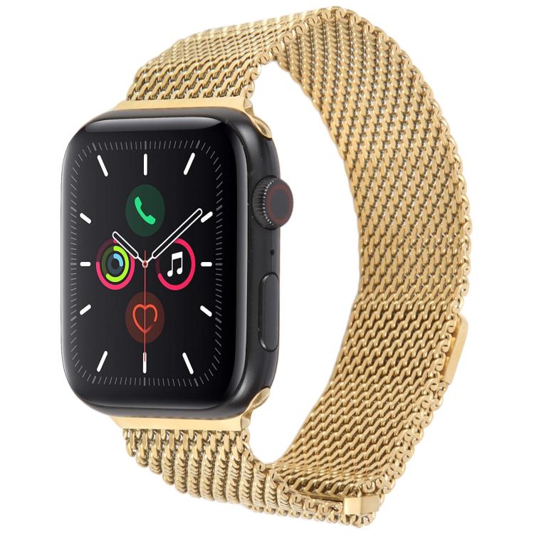 For Apple Watch 42mm / 41mm / 40mm / 38mm Double-section Magnetic Milanese Steel Watch Band(Gold) - free shipping - PMC TechLife - Order now!
