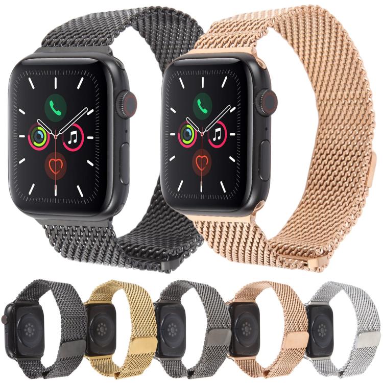 For Apple Watch 42mm / 41mm / 40mm / 38mm Double-section Magnetic Milanese Steel Watch Band(Silver) - free shipping - PMC TechLife - Order now!
