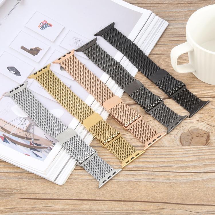 For Apple Watch 42mm / 41mm / 40mm / 38mm Double-section Magnetic Milanese Steel Watch Band(Silver) - free shipping - PMC TechLife - Order now!