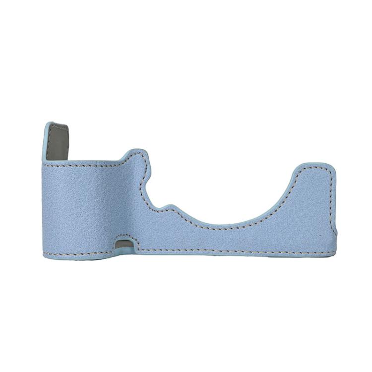 For Sony ILCE-7CM2 / Alpha 7C II Litchi Texture PU Leather Camera Half Case Base(Blue) - free shipping - PMC TechLife - Order now!