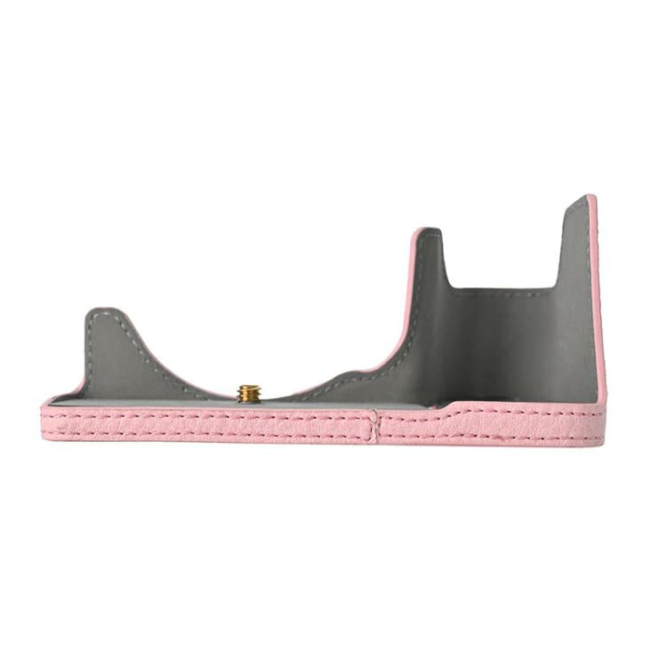 For Sony ILCE-6700 / A6700 Litchi Texture PU Leather Camera Half Case Base(Pink) - free shipping - PMC TechLife - Order now!