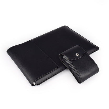 PU05 Sleeve Leather Case Carrying Bag with Small Storage Bag for 13.3 inch Laptop(Black) - 13.3 inch by PMC Jewellery | Online Shopping South Africa | PMC Jewellery | Buy Now Pay Later Mobicred