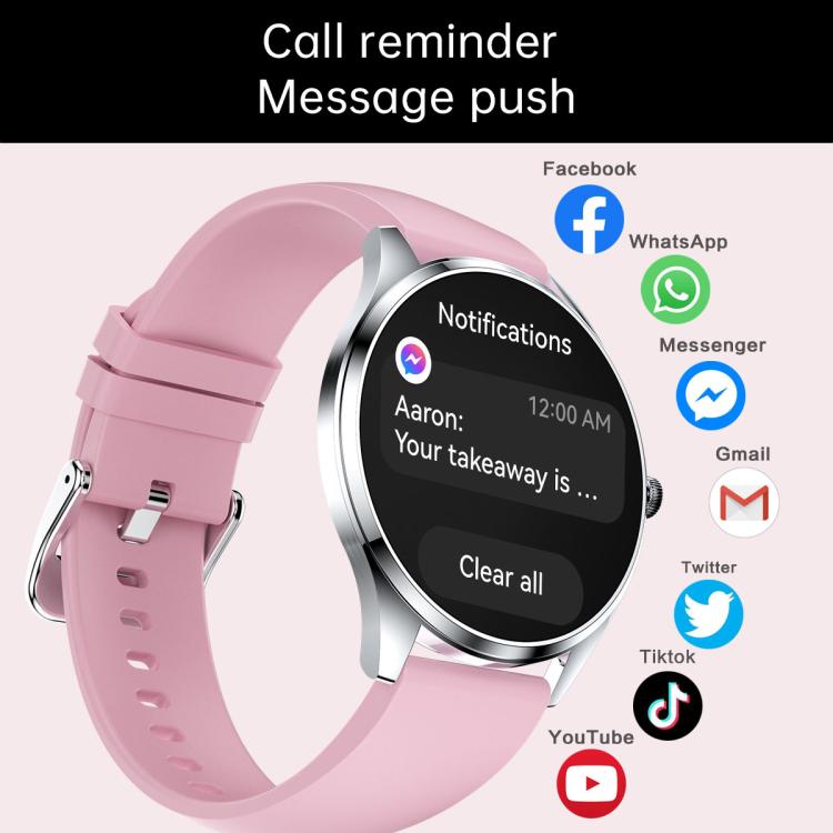 H77 1.43 inch AMOLED Screen Health & Fitness Smart Watch IP67 Waterproof Support BT Call(White) - free shipping - PMc TechLife - Order now!
