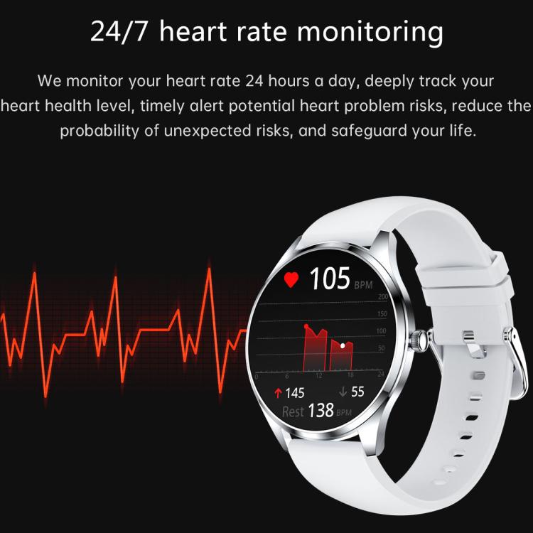 H77 1.43 inch AMOLED Screen Health & Fitness Smart Watch IP67 Waterproof Support BT Call(Silver) - free shipping - PMC TechLife - Order now!