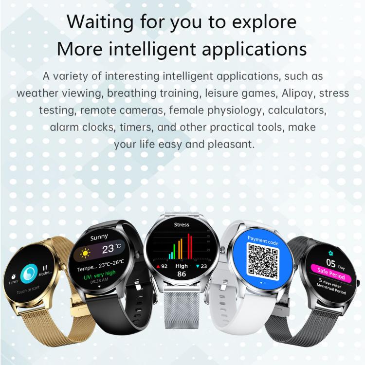 H77 1.43 inch AMOLED Screen Health & Fitness Smart Watch IP67 Waterproof Support BT Call(Gold) - free shipping - PMc TechLife - Order now!