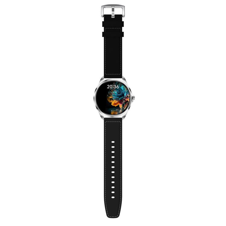 H78 1.43 inch AMOLED Screen Health & Fitness Smart Watch IP67 Waterproof Support BT Call(Silver Shell Black Leather) - free shipping - PMc TechLife - Order now!