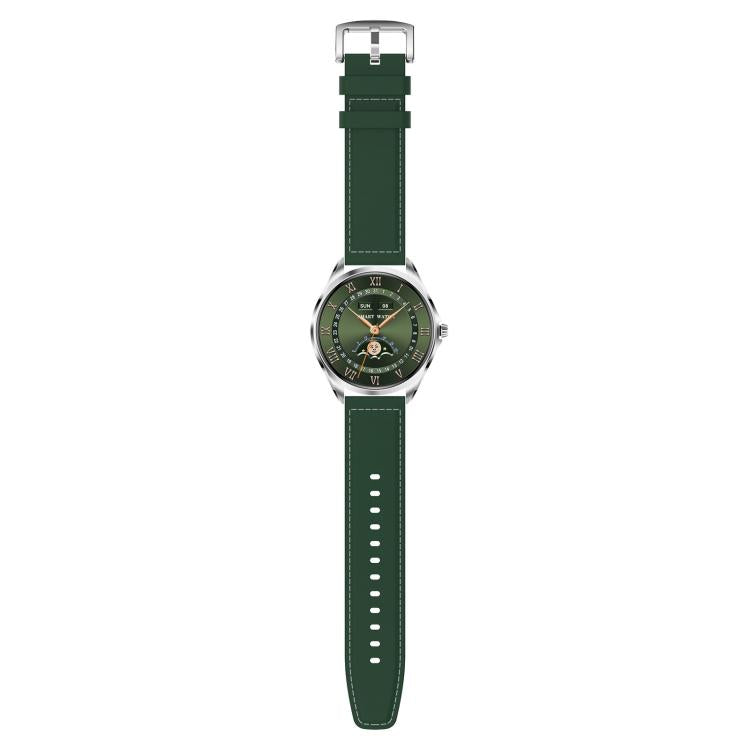 H78 1.43 inch AMOLED Screen Health & Fitness Smart Watch IP67 Waterproof Support BT Call(Silver Shell Green Leather) - free shipping - PMC TechLife - Order now!