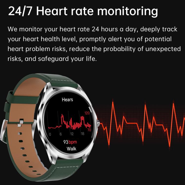 H78 1.43 inch AMOLED Screen Health & Fitness Smart Watch IP67 Waterproof Support BT Call(Silver Milanese) - free shipping - PMC TechLife - Order now!