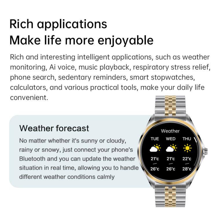 H78 1.43 inch AMOLED Screen Health & Fitness Smart Watch IP67 Waterproof Support BT Call(Silver Milanese) - free shipping - PMC TechLife - Order now!