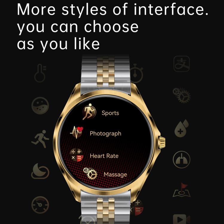 H78 1.43 inch AMOLED Screen Health & Fitness Smart Watch IP67 Waterproof Support BT Call(Silver Milanese) - free shipping - PMC TechLife - Order now!