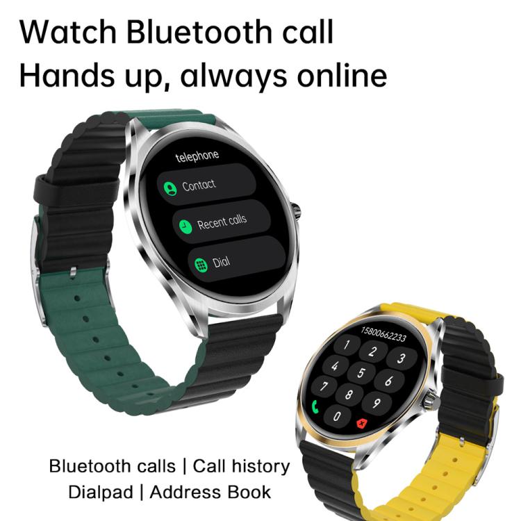 H78 1.43 inch AMOLED Screen Health & Fitness Smart Watch IP67 Waterproof Support BT Call(Silver Shell Brown Leather) - free shipping - PMc TechLife - Order now!