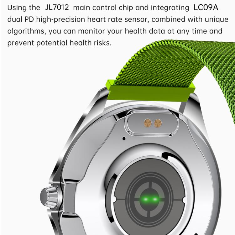 H78 1.43 inch AMOLED Screen Health & Fitness Smart Watch IP67 Waterproof Support BT Call(Silver Milanese) - free shipping - PMC TechLife - Order now!