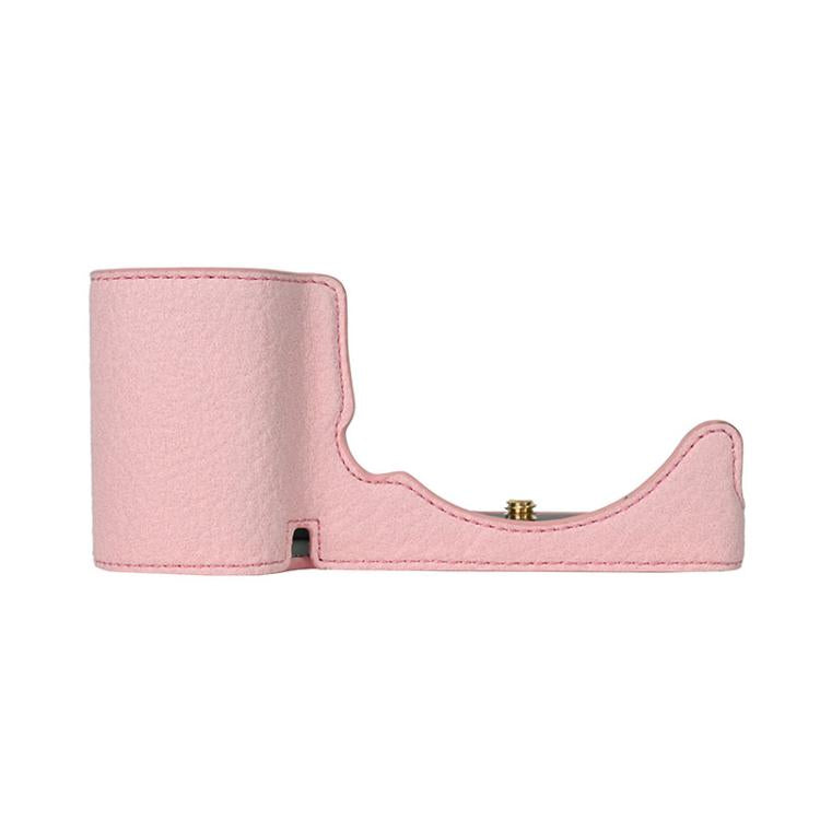 For Sony ZV-E10 Litchi Texture PU Leather Camera Half Case Base(Pink) - free shipping - PMC TechLife - Order now!