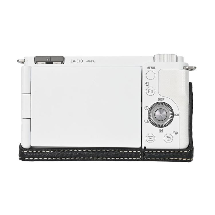 For Sony ZV-E10 Litchi Texture PU Leather Camera Half Case Base(Black) - free shipping - PMC TechLife - Order now!