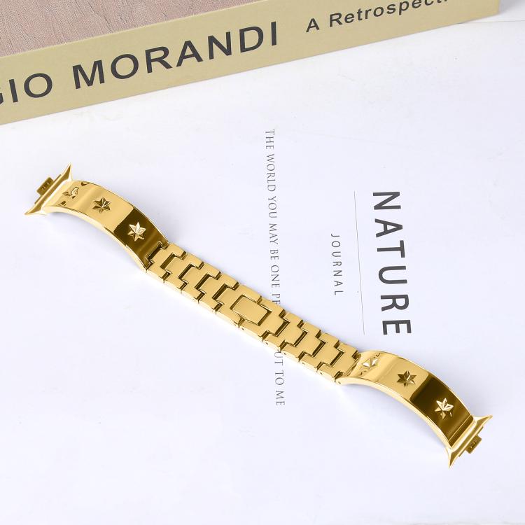 For Xiaomi Mi Band 8 Pro / Redmi Watch 4 Snowflake Petals Bracelet Metal Watch Band(Gold) - free shipping - PMC TechLife - Order now!