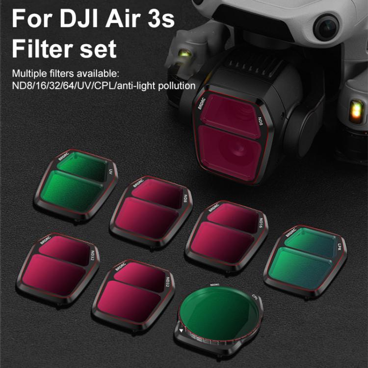 For DJI Air 3S BRDRC Camera Lens Filter, Filter:ND64 - free shipping - PMC TechLife - Order now!