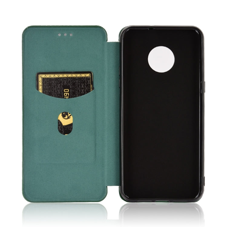 For Doogee X95 Carbon Fiber Texture Horizontal Flip TPU + PC + PU Leather Case with Card Slot & Lanyard(Green) - More Brand by PMC Jewellery | Online Shopping South Africa | PMC Jewellery | Buy Now Pay Later Mobicred