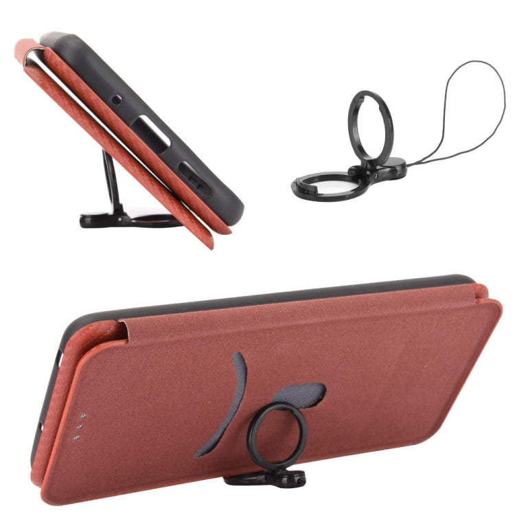 For Doogee X95 Carbon Fiber Texture Horizontal Flip TPU + PC + PU Leather Case with Card Slot & Lanyard(Brown) - More Brand by PMC TechLife | Online Shopping South Africa | PMC TechLife | Buy Now Pay Later Mobicred