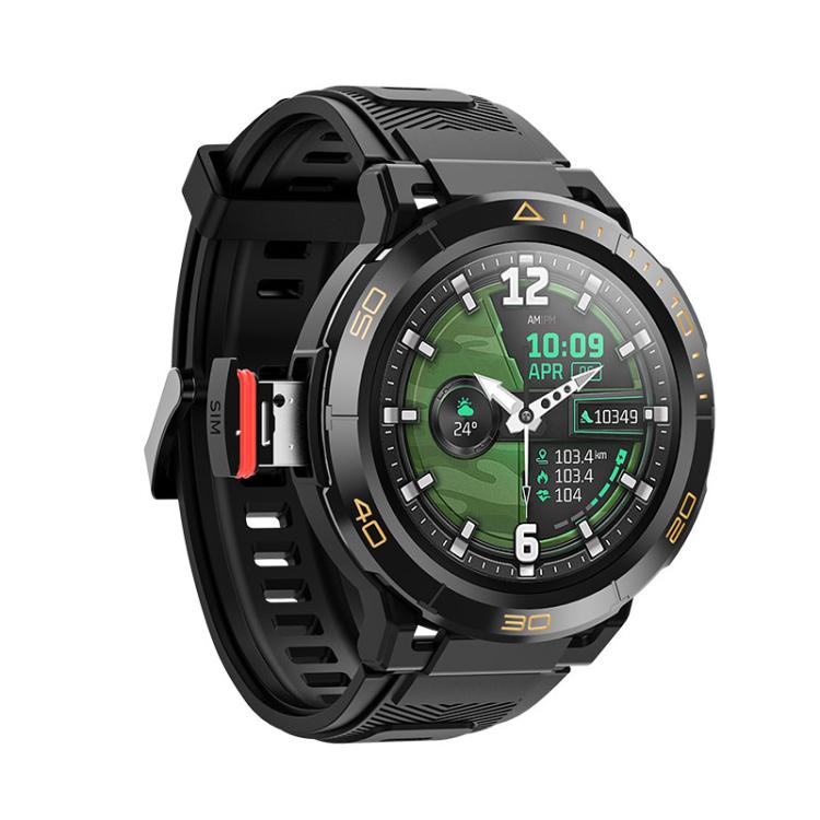 UNIWA DM300 4G Android Watch Phone, 2GB+16GB, 1.43 inc Unisoc SL8541E Quad Core, Support Heart Rate / Blood Oxygen(Black) - free shipping - PMc TechLife - Order now!