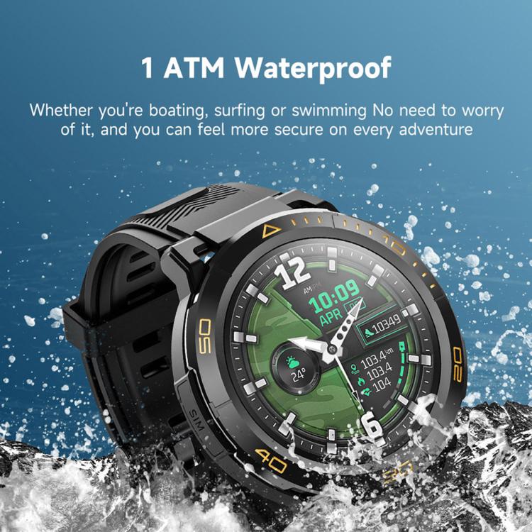 UNIWA DM300 4G Android Watch Phone, 2GB+16GB, 1.43 inc Unisoc SL8541E Quad Core, Support Heart Rate / Blood Oxygen(Black) - free shipping - PMc TechLife - Order now!