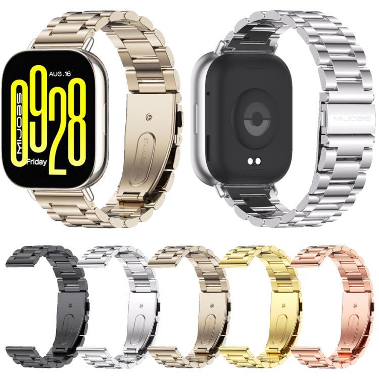 22mm MIJOBS Three Beads Metal Watch Band(Rose Gold) - free shipping - PMC TechLife - Order now!