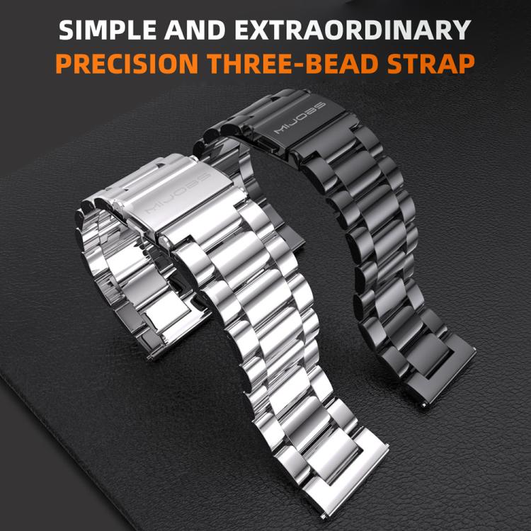 22mm MIJOBS Three Beads Metal Watch Band(Light Gold) - free shipping - PMC TechLife - Order now!