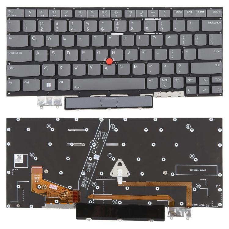 US Version Backlit Laptop Keyboard for Lenovo Thinkpad X1 YOGA 6TH 2021(Gray) - free shipping - PMC TechLife - Order now!