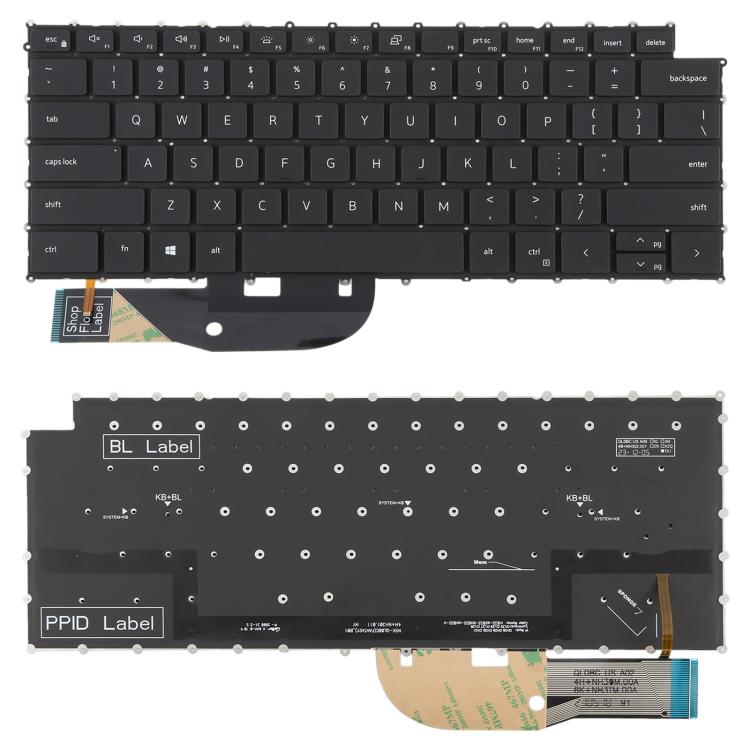 US Version Backlit Laptop Keyboard for Dell XPS 15 9510 9520 9700 9500 Precision 5560 5760 5750 5550 XPS 17 9700 9720 P91F P92F(Black) - free shipping - PMC TechLife - Order now!