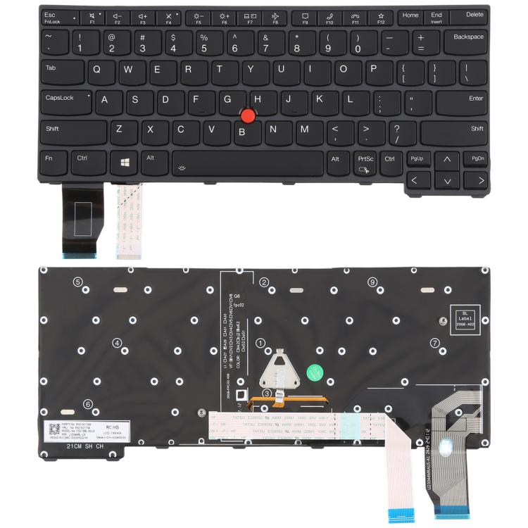 US Version Backlit Laptop Keyboard with Pointing for Lenovo ThinkPad X13 Gen 2 20WK 20XH X13 Yoga Gen 2(Black) - free shipping - PMC TechLife - Order now!