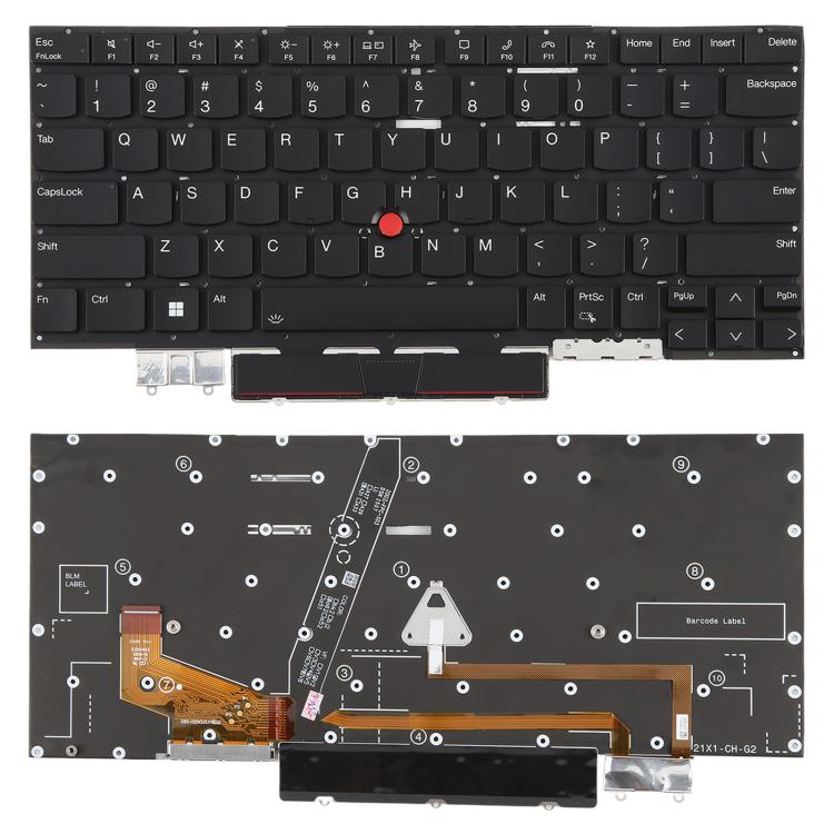 US Version Backlit Laptop Keyboard with Pointing for Lenovo IBM ThinkPad X1C X1 carbon 9th Gen9 10th Gen10 2021/2022 TP00129A TP00129B(Black) - free shipping - PMC TechLife - Order now!