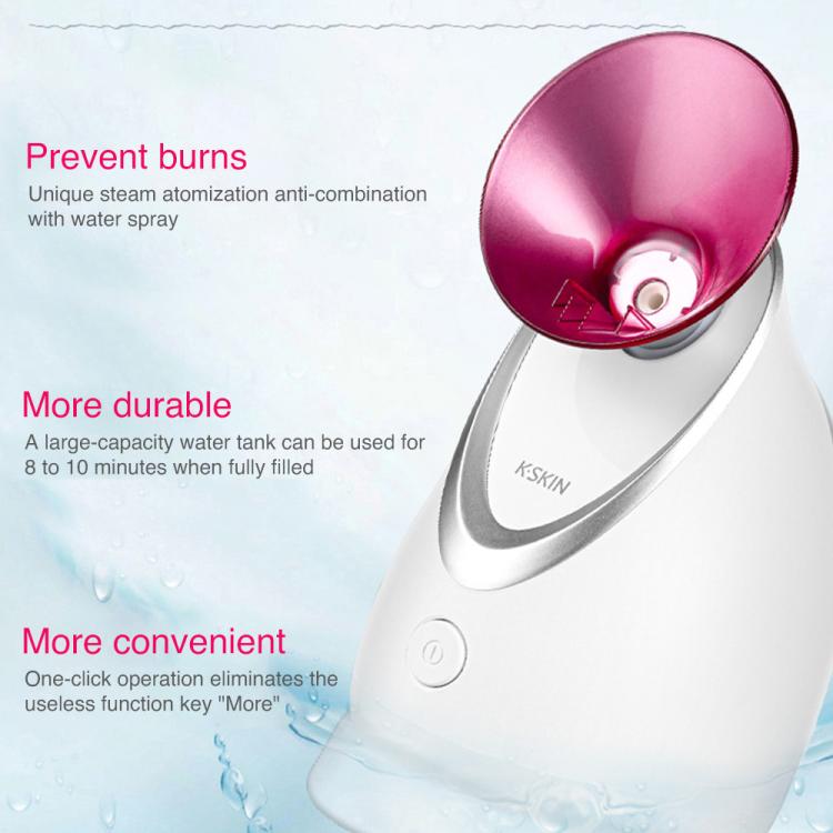 K-SKIN KD2331A Nano Ions Hot Spray Face Steamer Moisturizing Skin Beauty Device(US Plug) - free shipping - PMC TechLife - Order now!