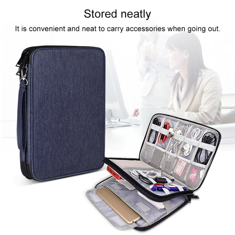 SM01 Multi-function Waterproof Double Layer Data Cable Earphone U Disk Digital Accessories Storage Bag, Size: S(Black) - Other by PMC Jewellery | Online Shopping South Africa | PMC Jewellery | Buy Now Pay Later Mobicred