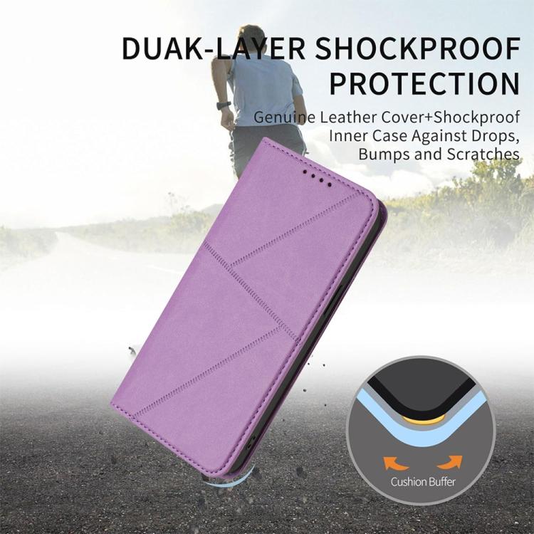 For iPhone 17 Strong Magnetic Frosted Flip Leather Phone Case(Light Purple) - free shipping - PMc TechLife - Order now!