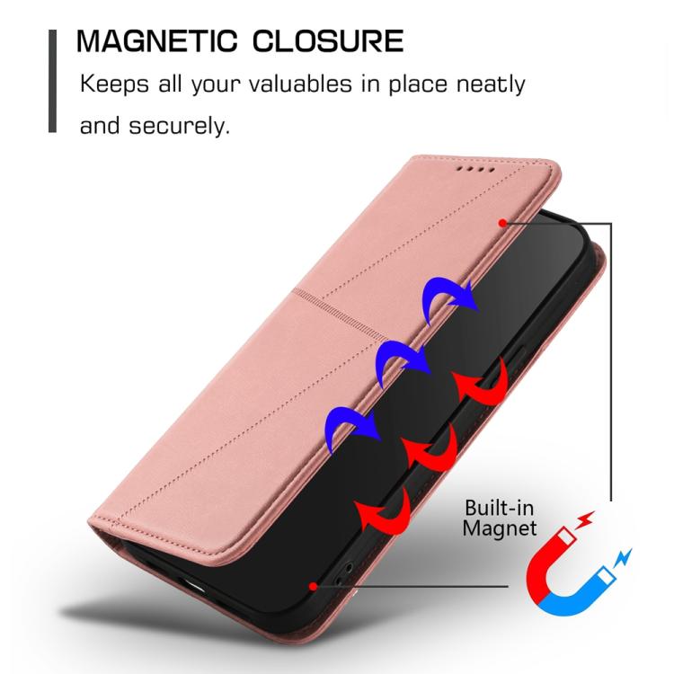 For iPhone 17 Air Strong Magnetic Frosted Flip Leather Phone Case(Pink) - free shipping - PMc TechLife - Order now!