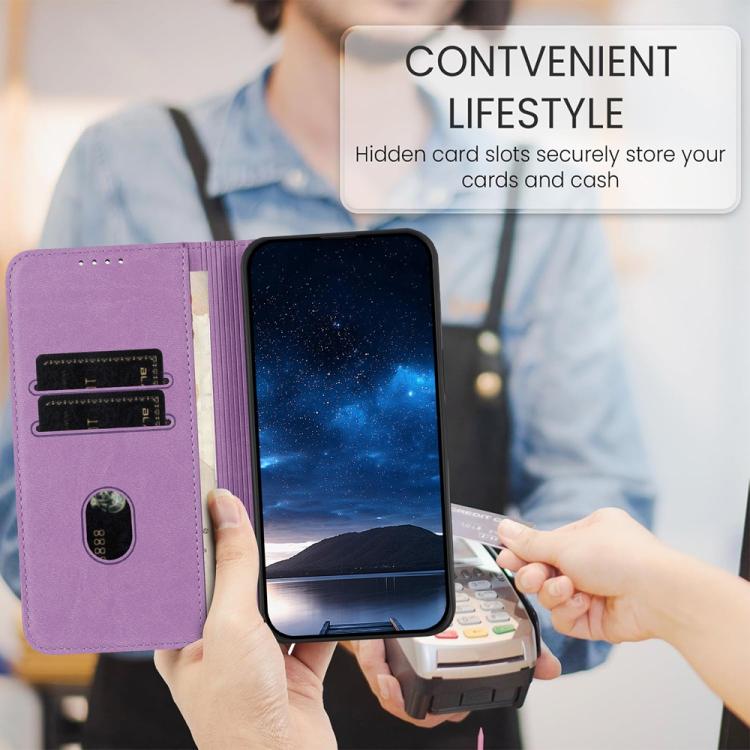 For iPhone 17 Pro Strong Magnetic Frosted Flip Leather Phone Case(Light Purple) - free shipping - PMc TechLife - Order now!