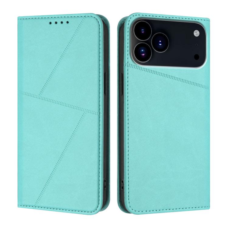 For iPhone 17 Pro Strong Magnetic Frosted Flip Leather Phone Case(Light Blue) - free shipping - PMc TechLife - Order now!