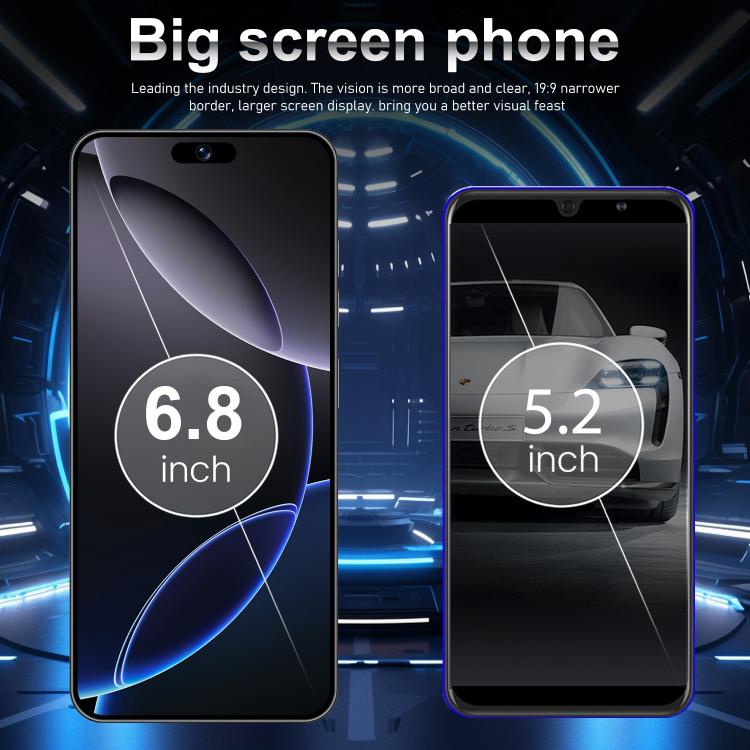 I16 Pro Max / VD1, 3GB+32GB, 6.8 inch Android 10 MTK6753 Octa Core, Network: 4G, Dual SIM, Plug:AU Plug(Grey) - free shipping - PMc TechLife - Order now!